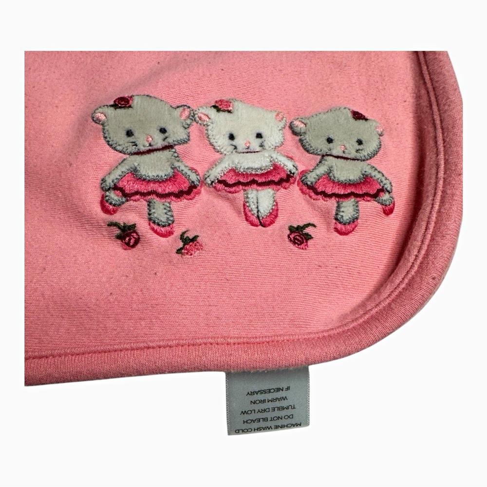 Gymboree 2008 Kitty Cat Ballerina Baby Blanket Pink
